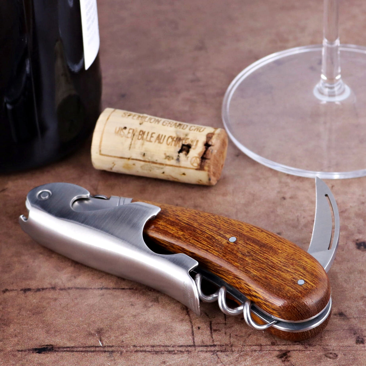 Laguiole Magnum Desert Ironwood Corkscrew - A-Laguiole Imports