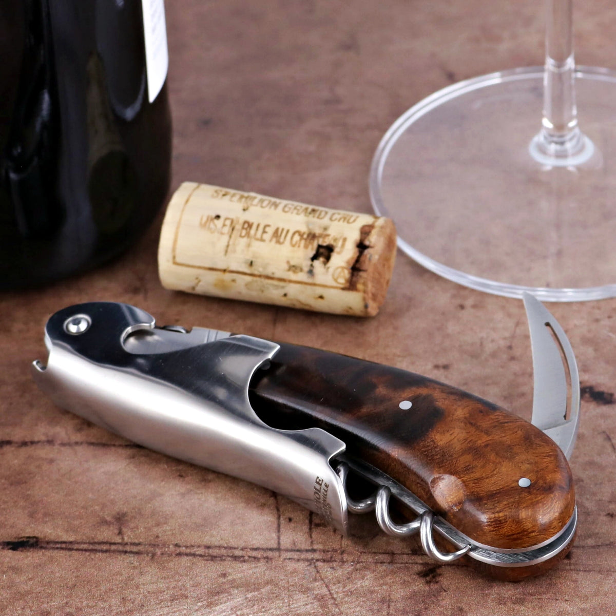 Laguiole Magnum Desert Ironwood Corkscrew - B