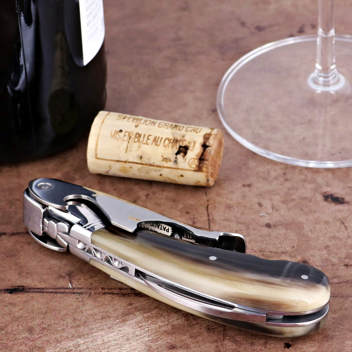 Laguiole Magnum Flamed Horn Tip Corkscrew