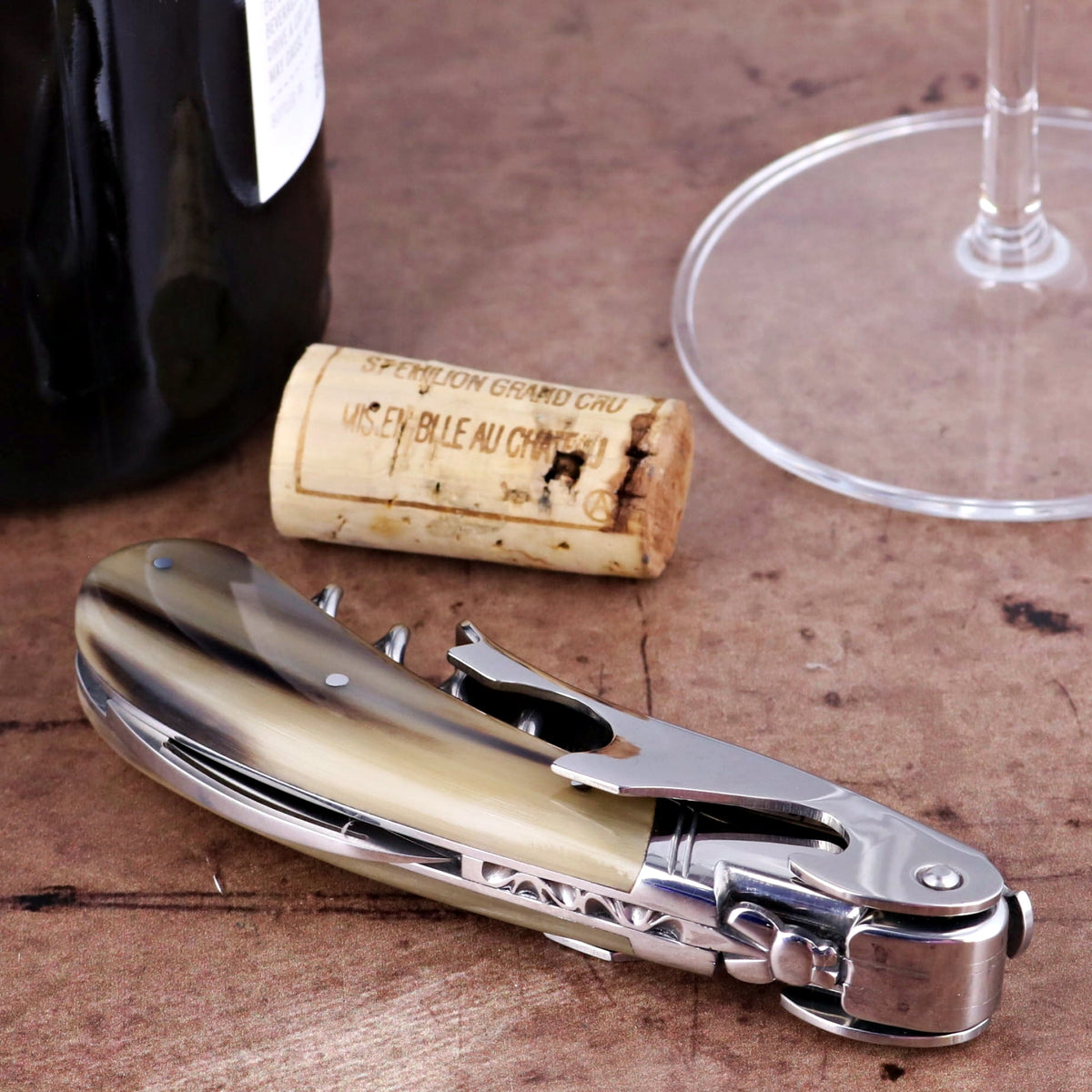 Laguiole Magnum Flamed Horn Tip Corkscrew