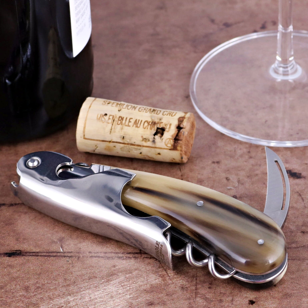 Laguiole Magnum Flamed Horn Tip Corkscrew