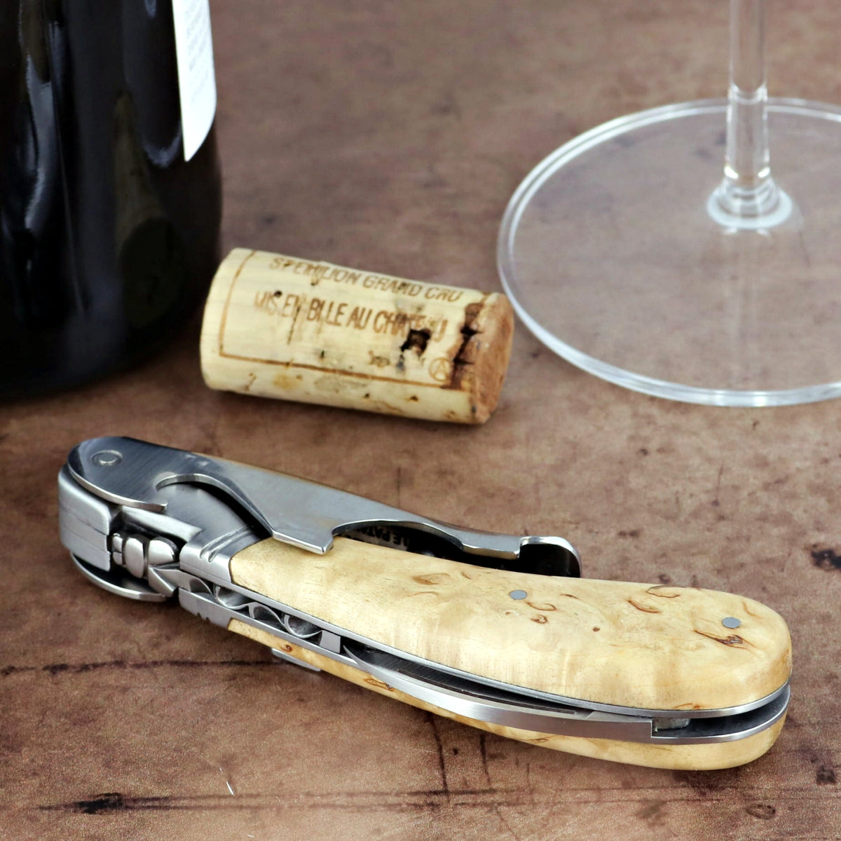 Laguiole Magnum Karelian Birch Corkscrew - E