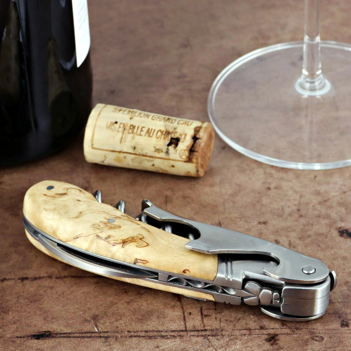 Laguiole Magnum Karelian Birch Corkscrew - E