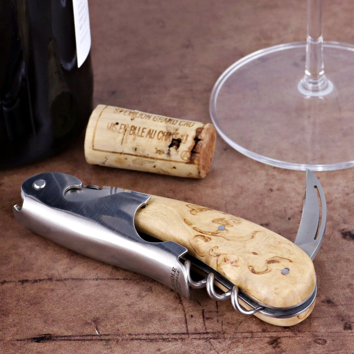 Laguiole Magnum Karelian Birch Corkscrew - E