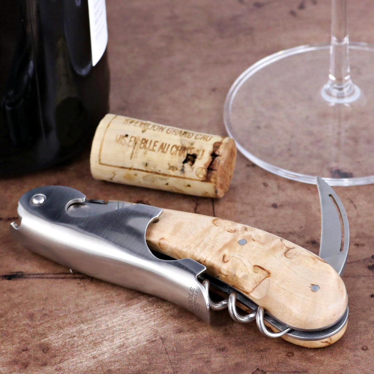 Laguiole Magnum Karelian Birch Corkscrew - F