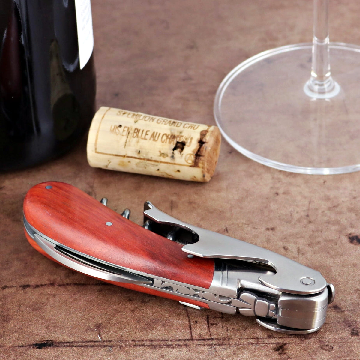 Laguiole Magnum Rosewood Corkscrew - I