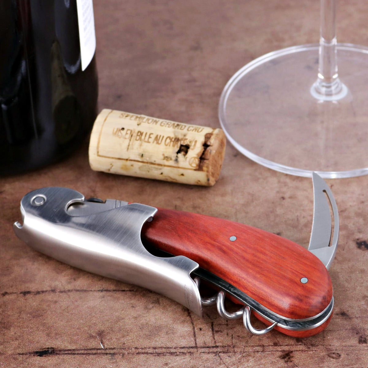 Laguiole Magnum Rosewood Corkscrew - I
