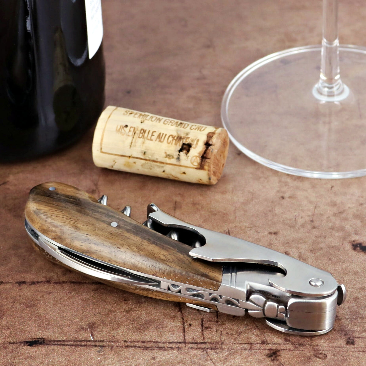 Laguiole Magnum Walnut Corkscrew - C