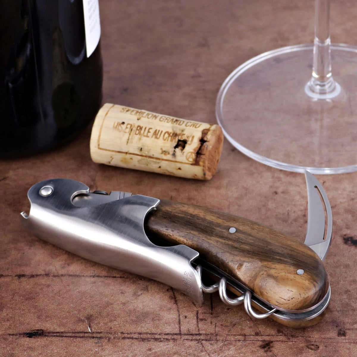 Laguiole Magnum Walnut Corkscrew - C