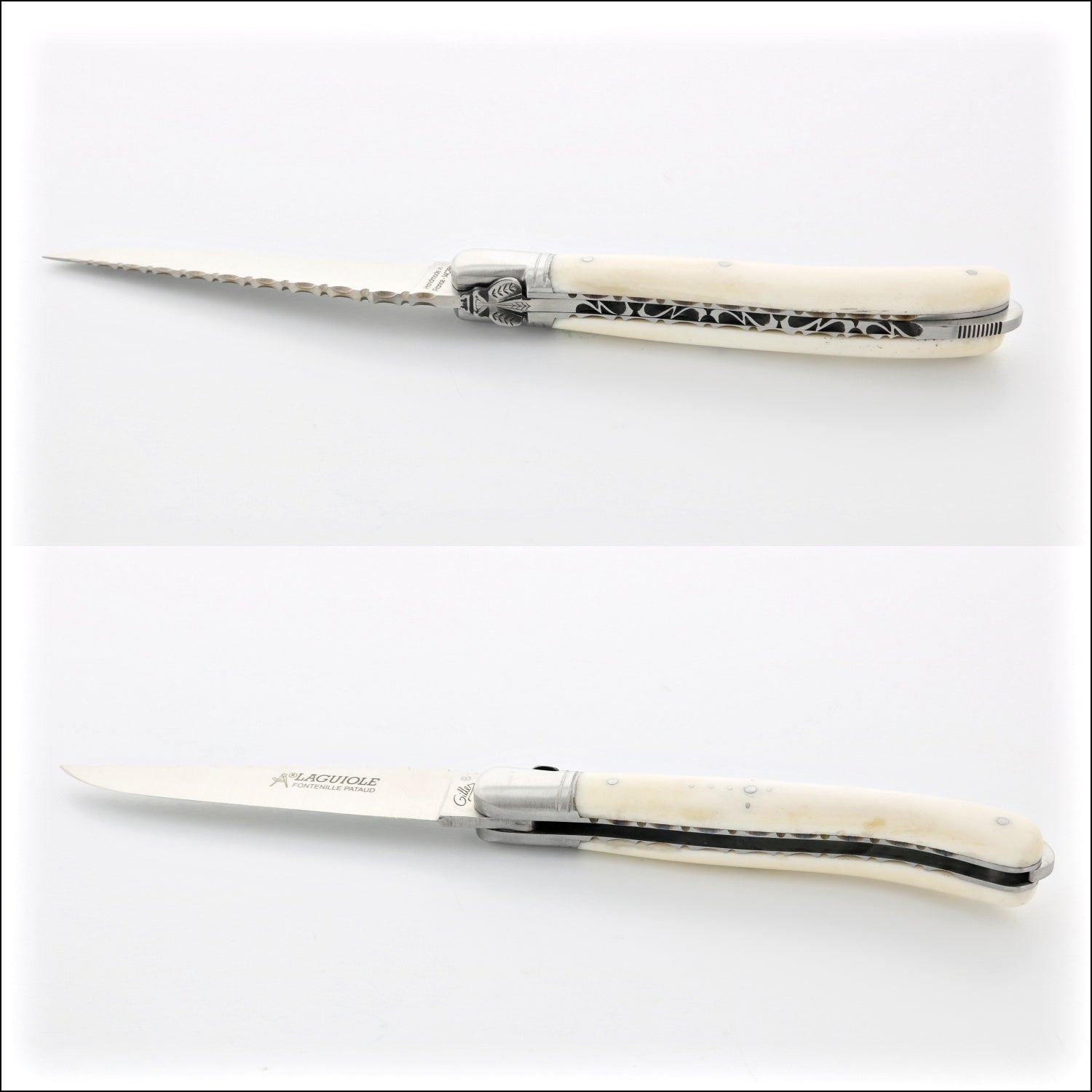 Laguiole Nature Guilloche Cattle Bone Handle