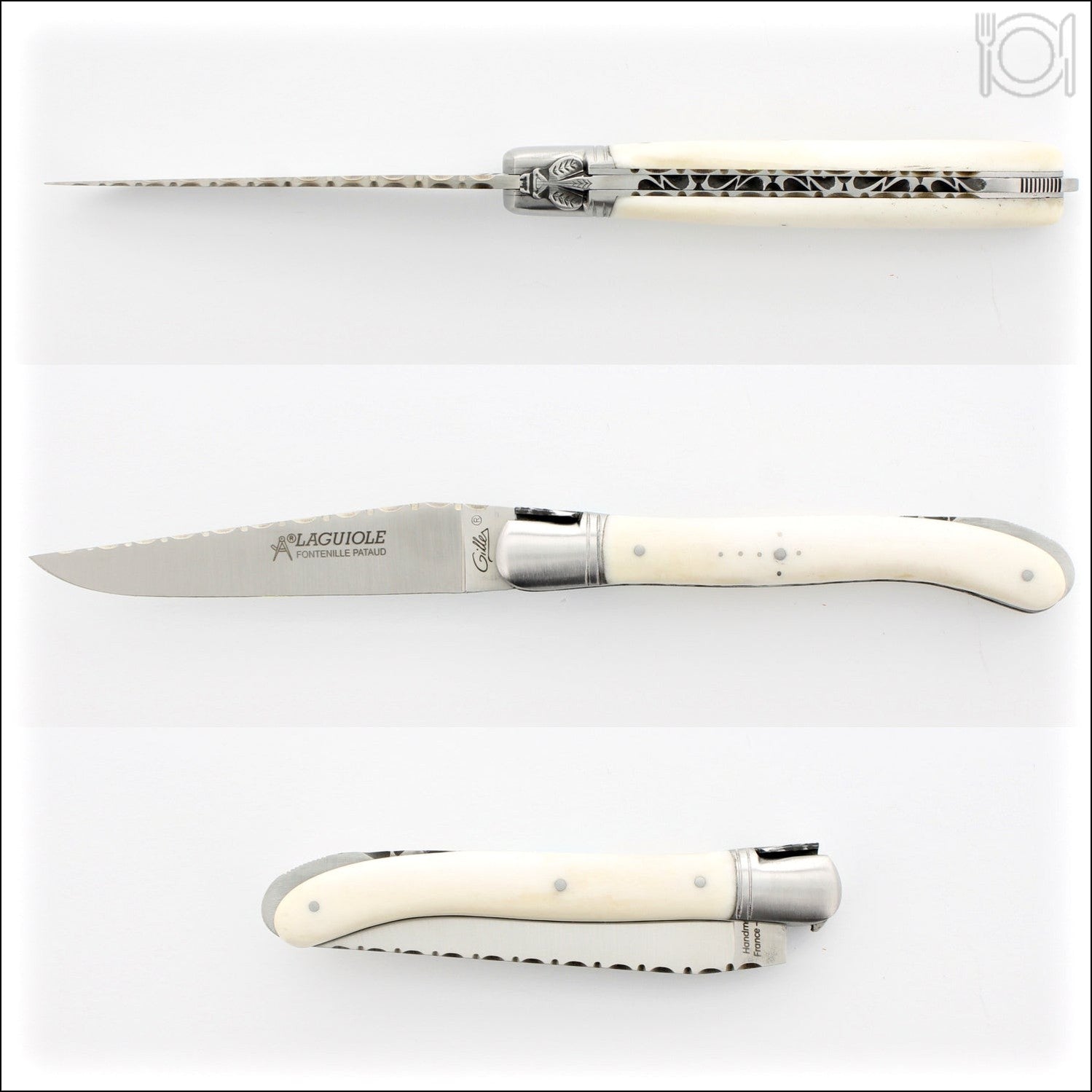 Laguiole Nature Guilloche Cattle Bone Handle