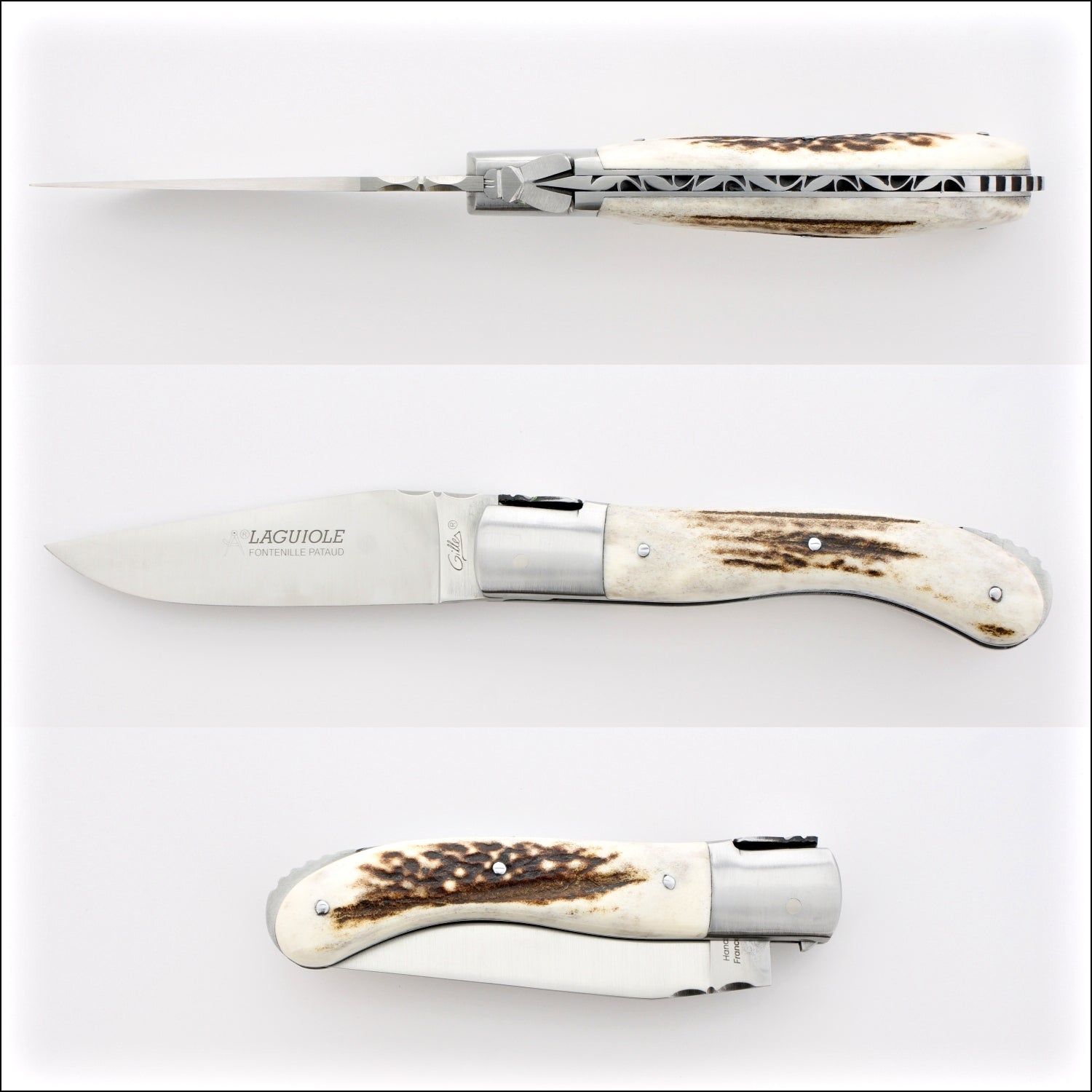 Laguiole Sport Classic Folding Knife Deer Stag