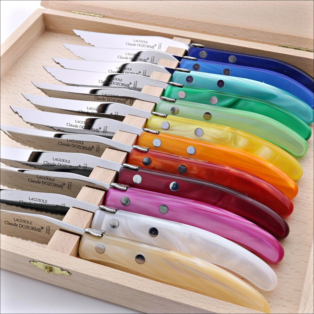 Laguiole Steak Knives, Set of 12 Berlingot Series | Claude Dozorme