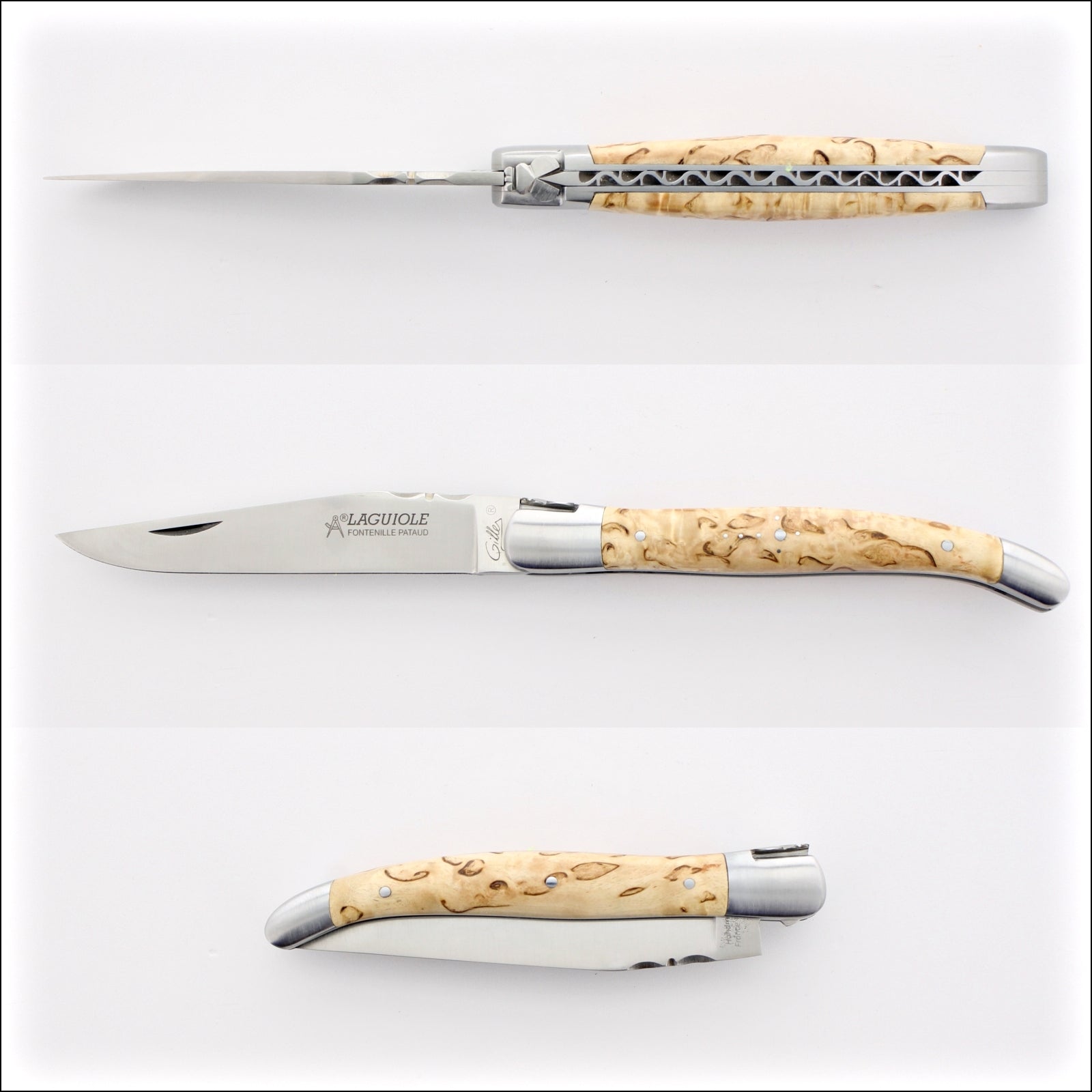 Laguiole Traditional 12 cm Knife Karelian Birch