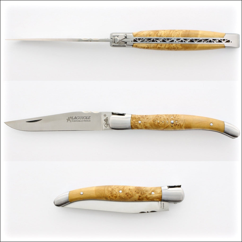 Laguiole Pocket Knife Traditional 12 cm Maple Burl - Laguiole Imports