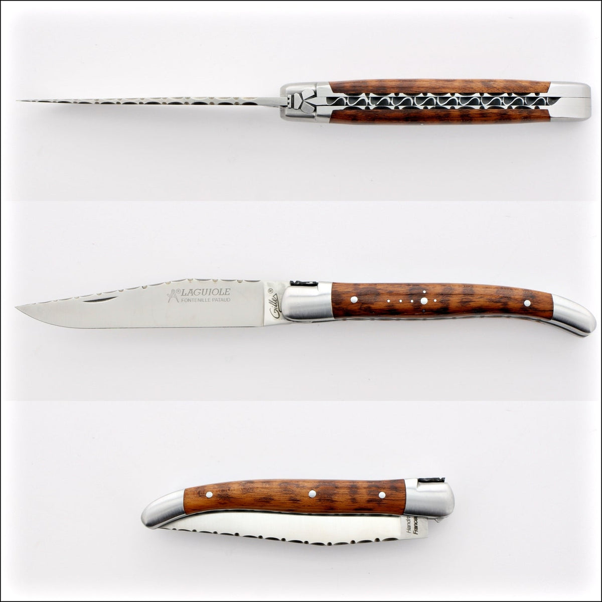 Laguiole Traditional Knife 11 cm Guilloche Amourette