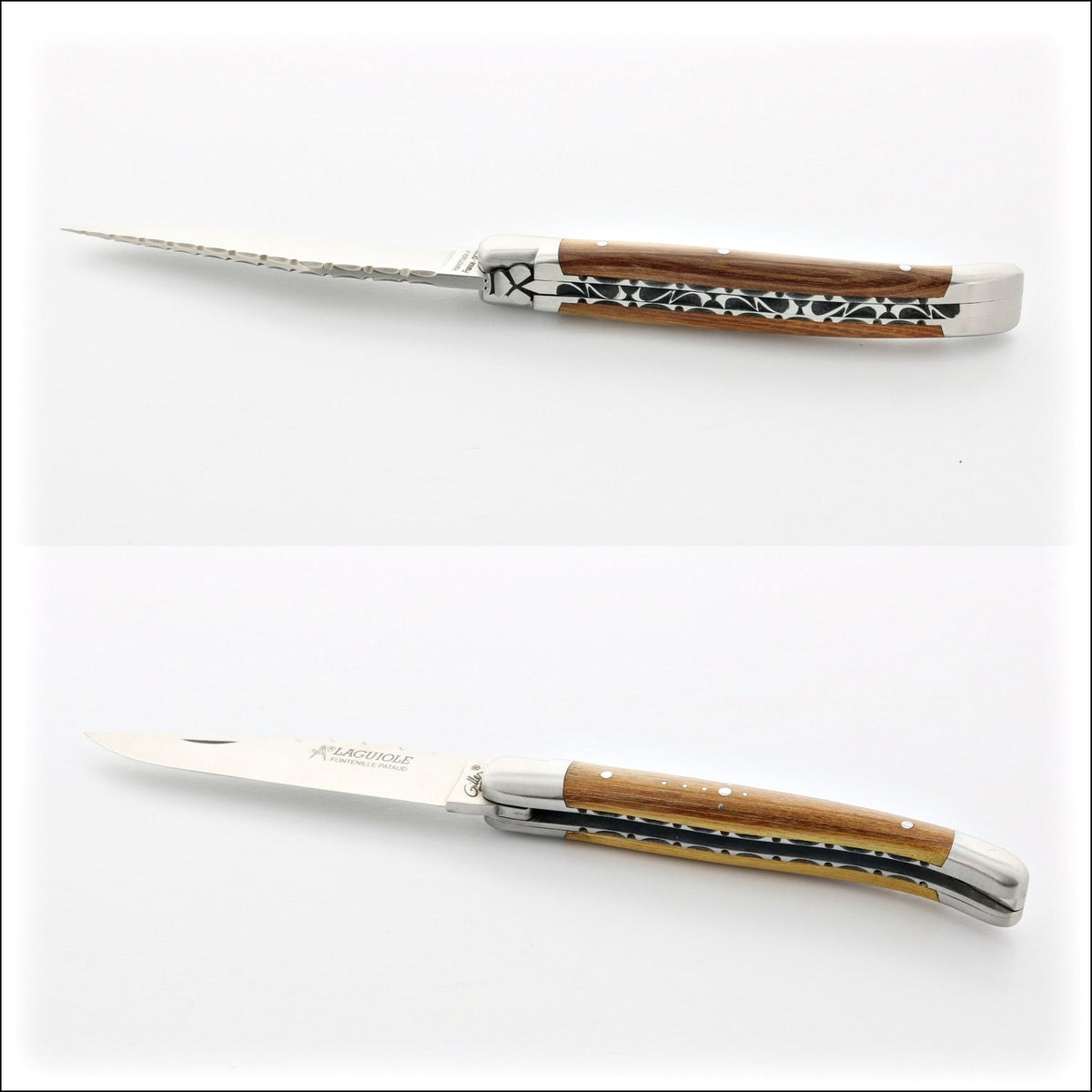 Laguiole Traditional Knife 11 cm Guilloche Pistachio