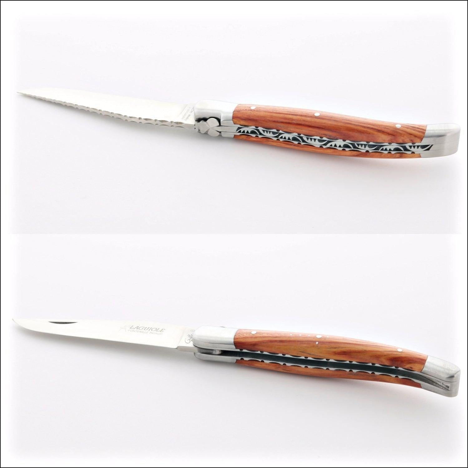 Laguiole Traditional Knife 12 cm Guilloche Rosewood