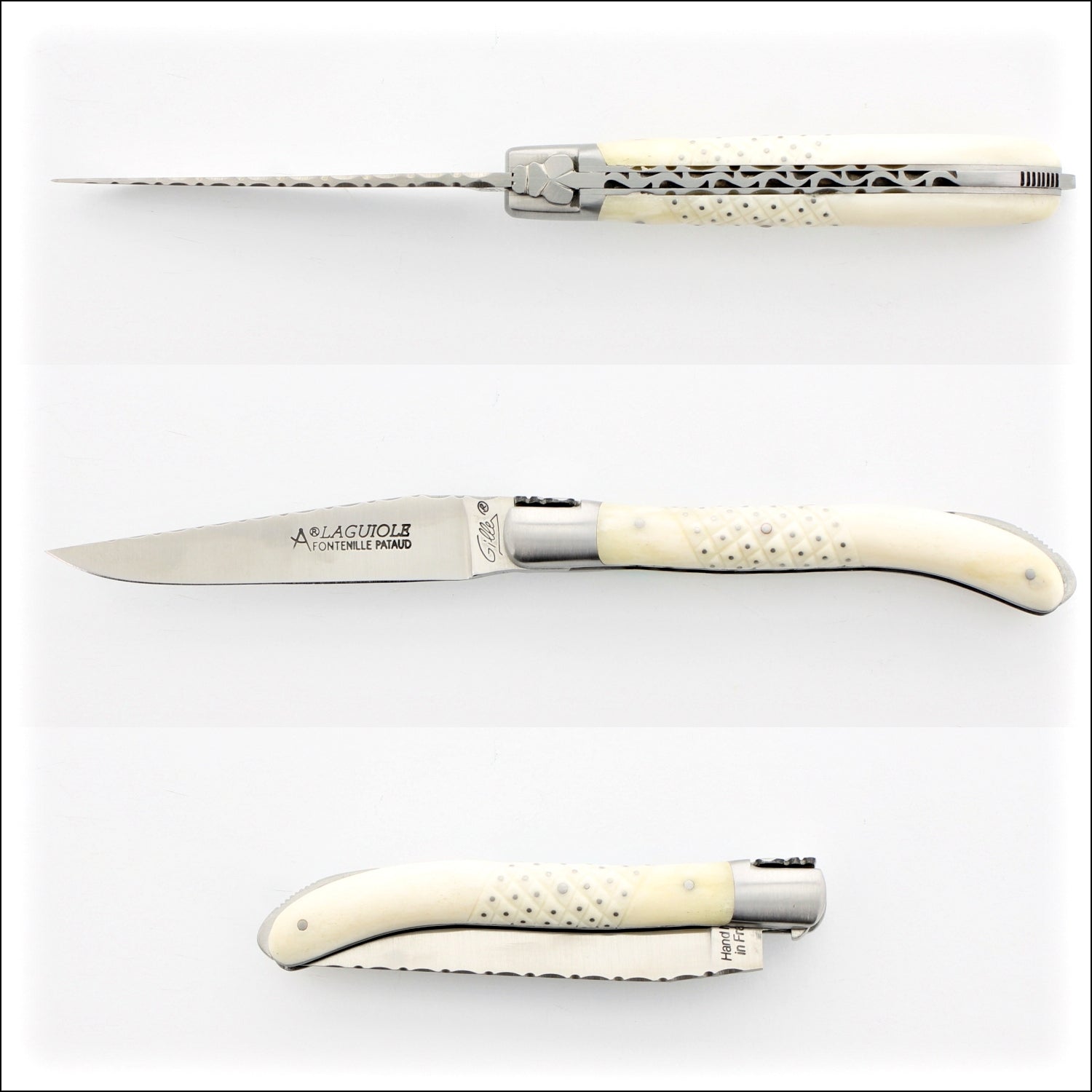 Multi-Color Cheese Knife Set - Feather pattern handles - Small