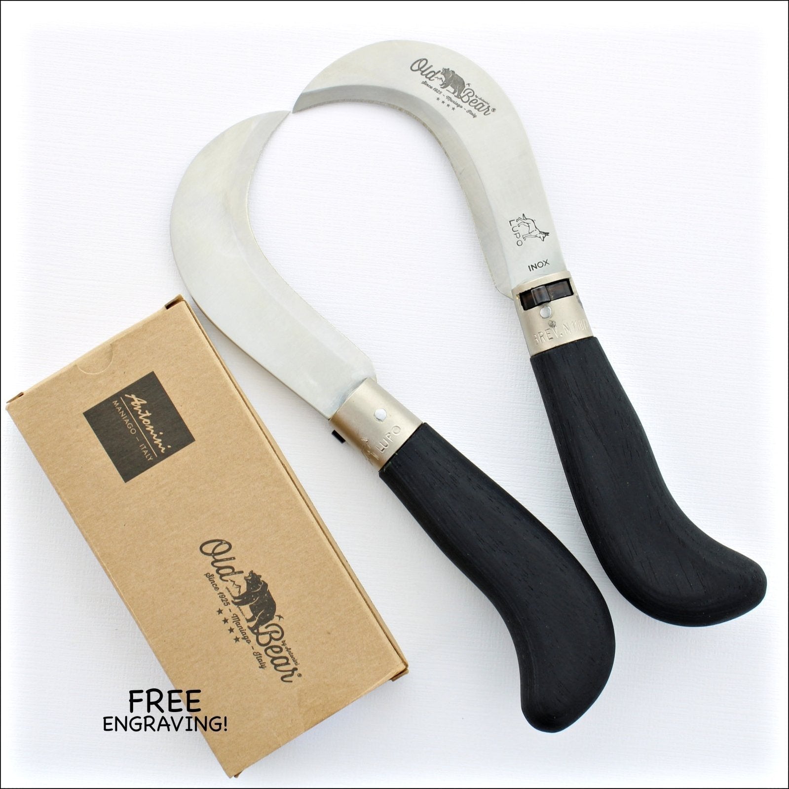 Large Old Bear® Pruning Knife Black Veneer