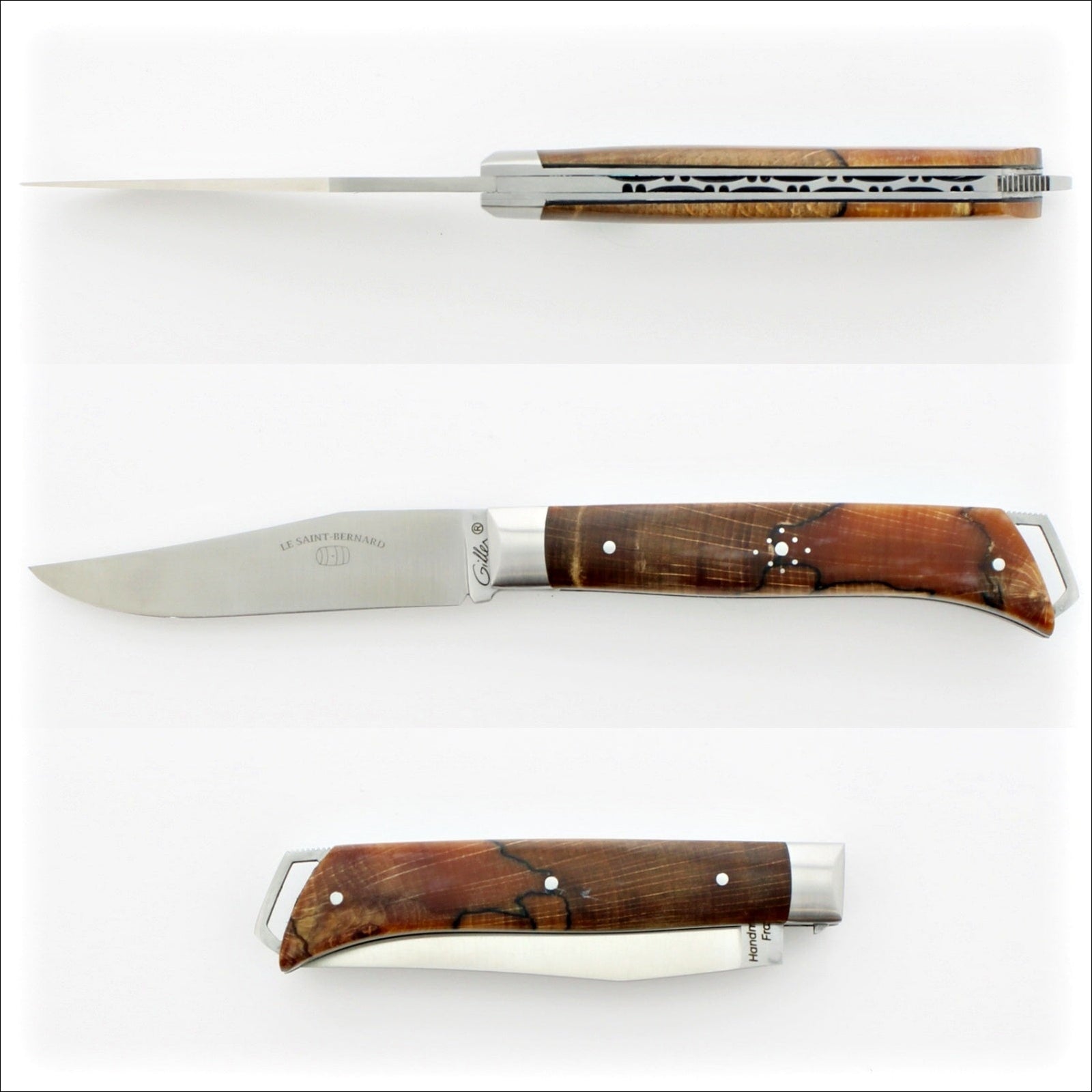 Le Saint-Bernard Pocket Knife - Burled Beech End Grain