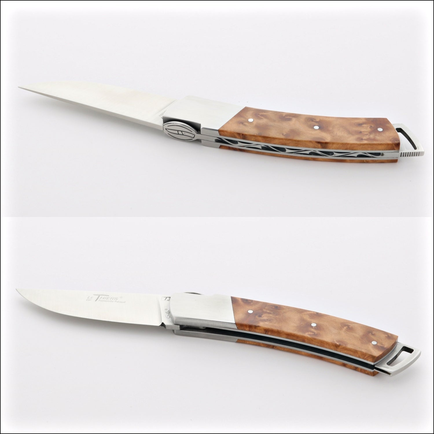 Le Thiers Gentleman 12 cm Pocket Knife Thuya Burl
