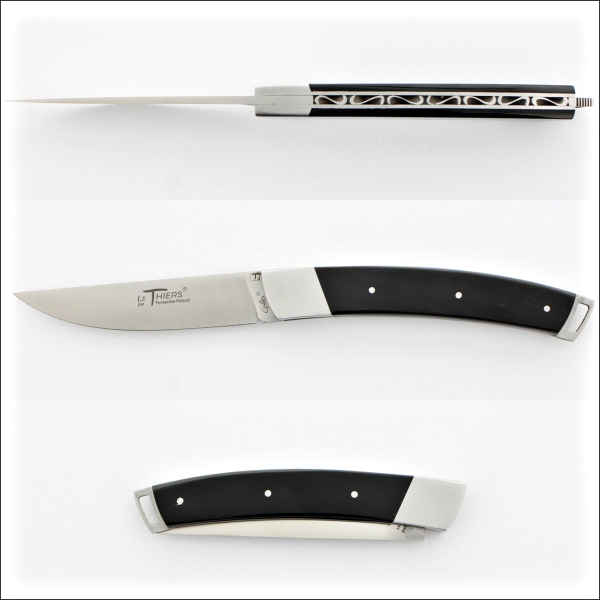 Le Thiers® Nature 11 cm Pocket Knife Dark Horn Tip