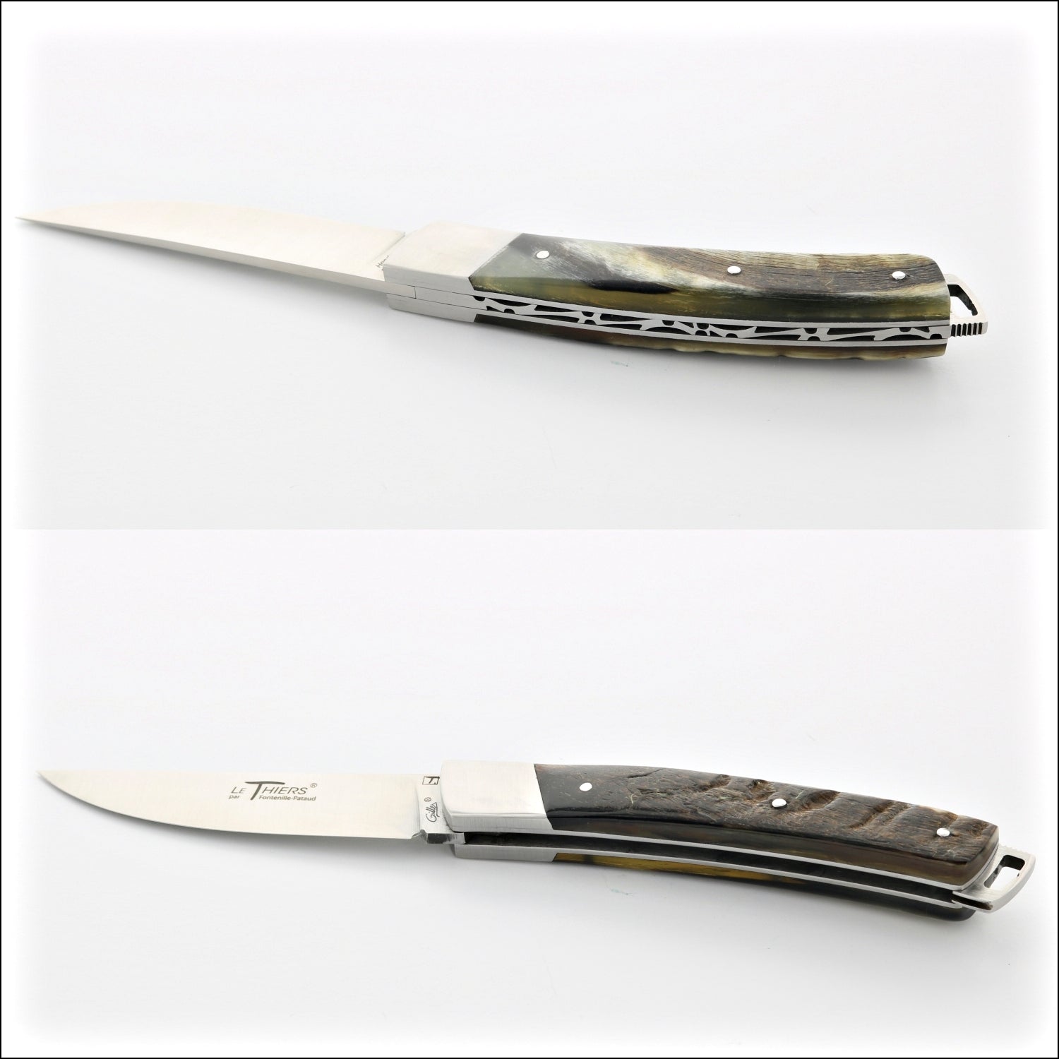 Le Thiers® Nature 11 cm Pocket Knife Dark Ram Horn