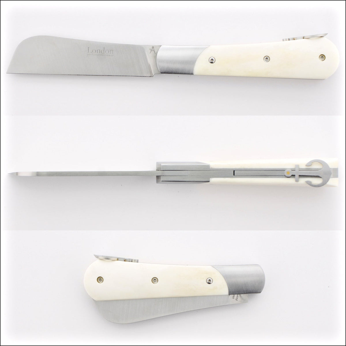 London 11 cm Cattle Bone Handle Folding Knife