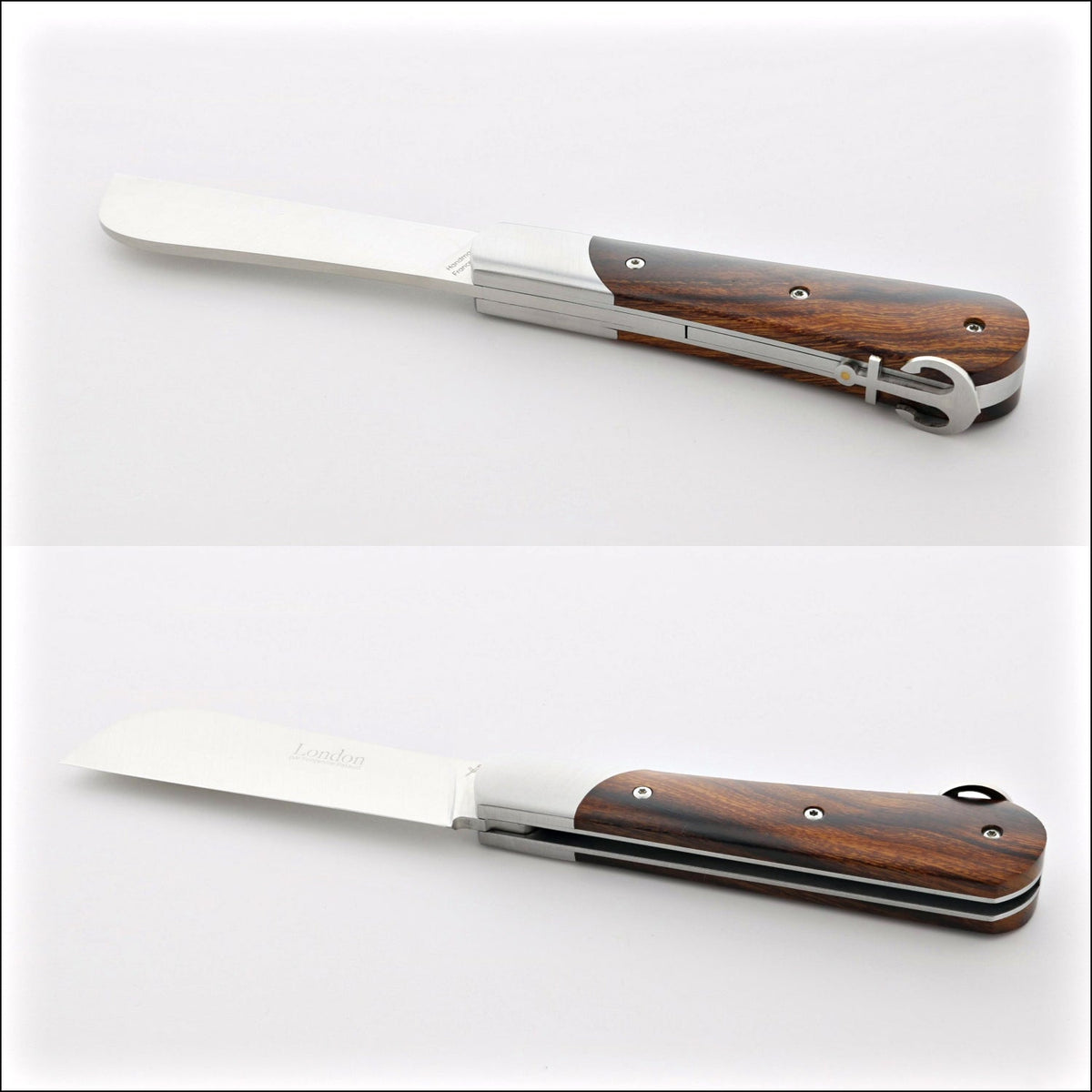 London 11 cm Desert Ironwood Handle Folding Knife
