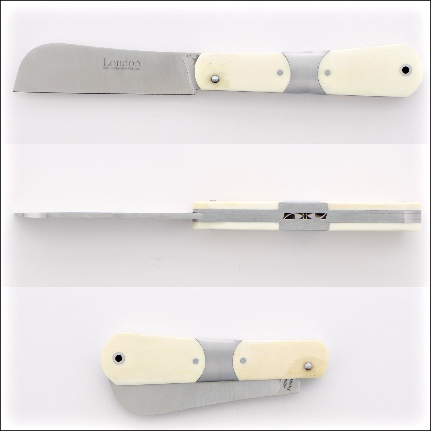 London 9 cm Cattle Bone - Stainless Steel Center Bolster