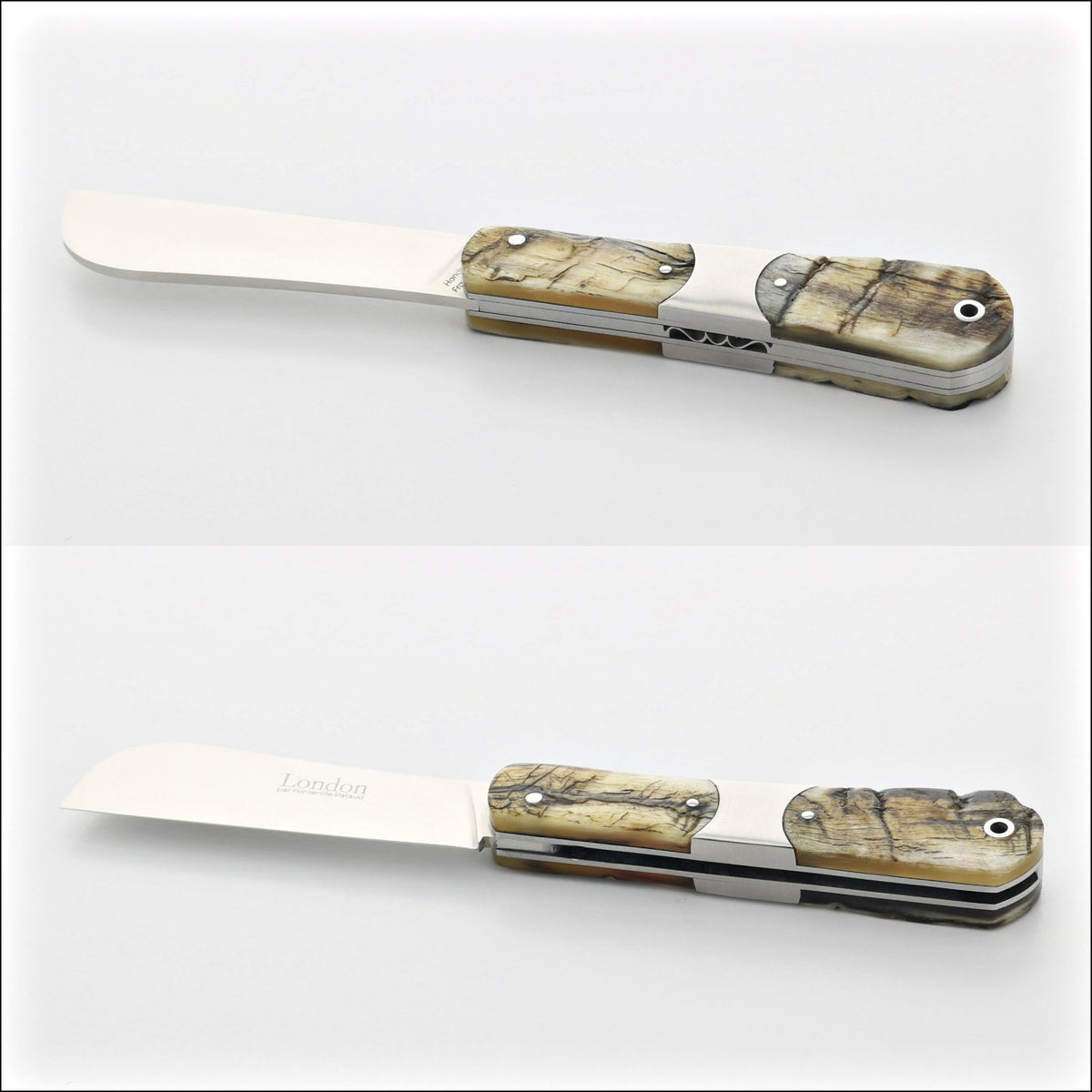 London 9 cm Ram Horn - Multipurpose Knife - Stainless Steel Center