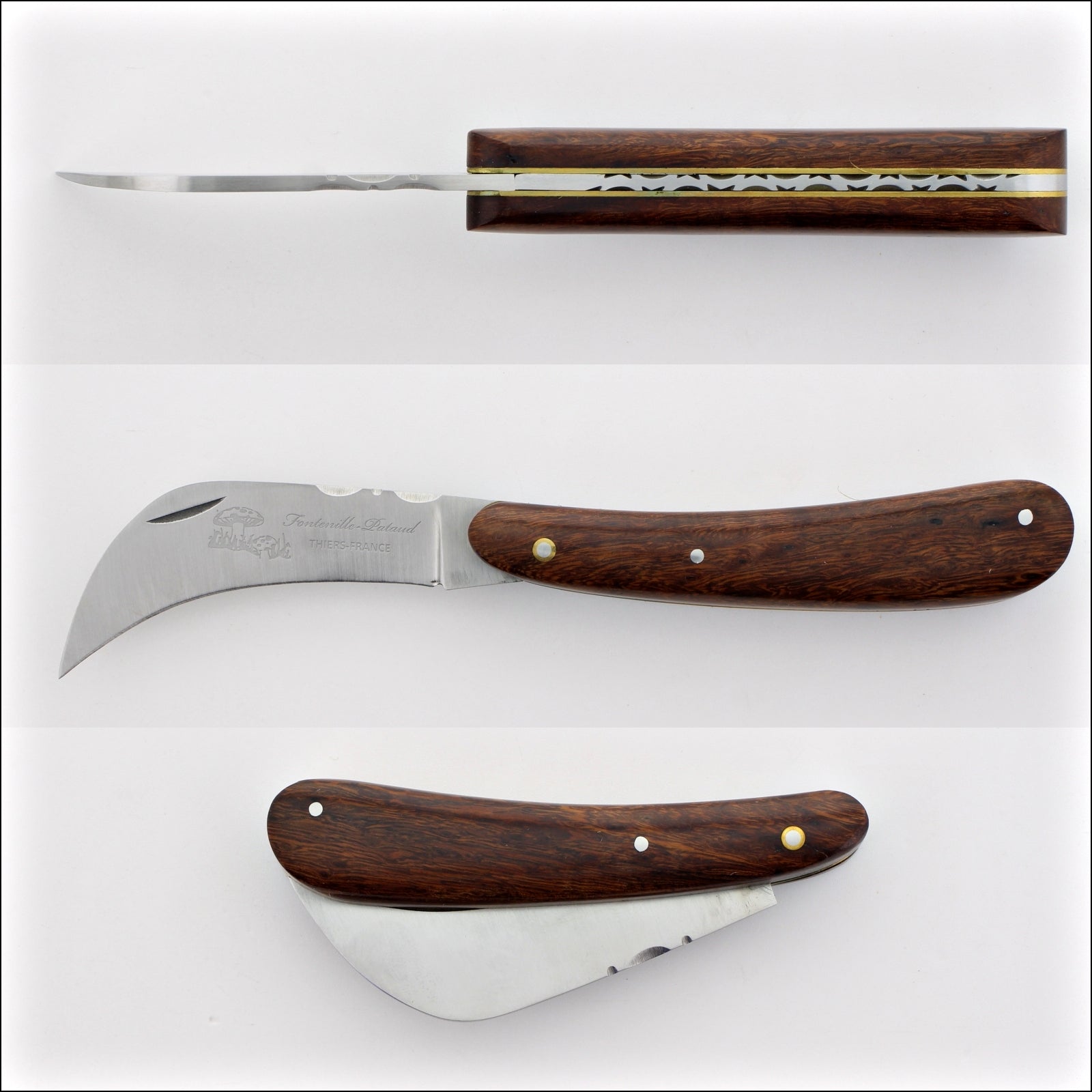 Mushroom Knife - Garden Knife Desert Ironwood Handle by Fontenille Pataud