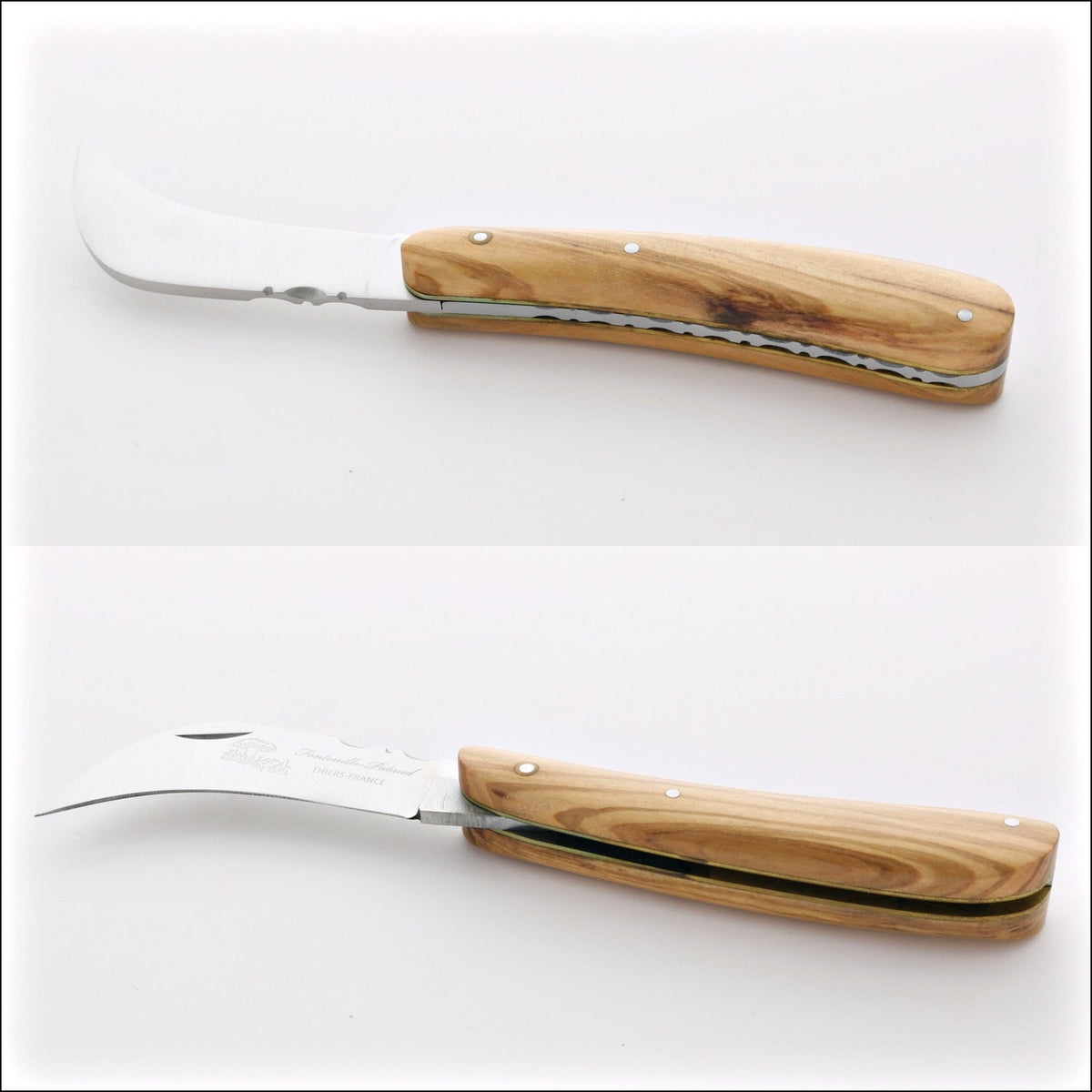 Mushroom Knife - Garden Knife Olive Wood Handle by Fontenille Pataud