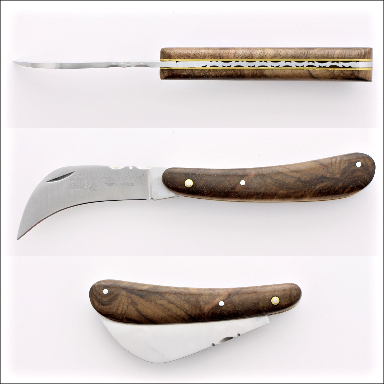 Mushroom Knife - Garden Knife Walnut Handle by Fontenille Pataud