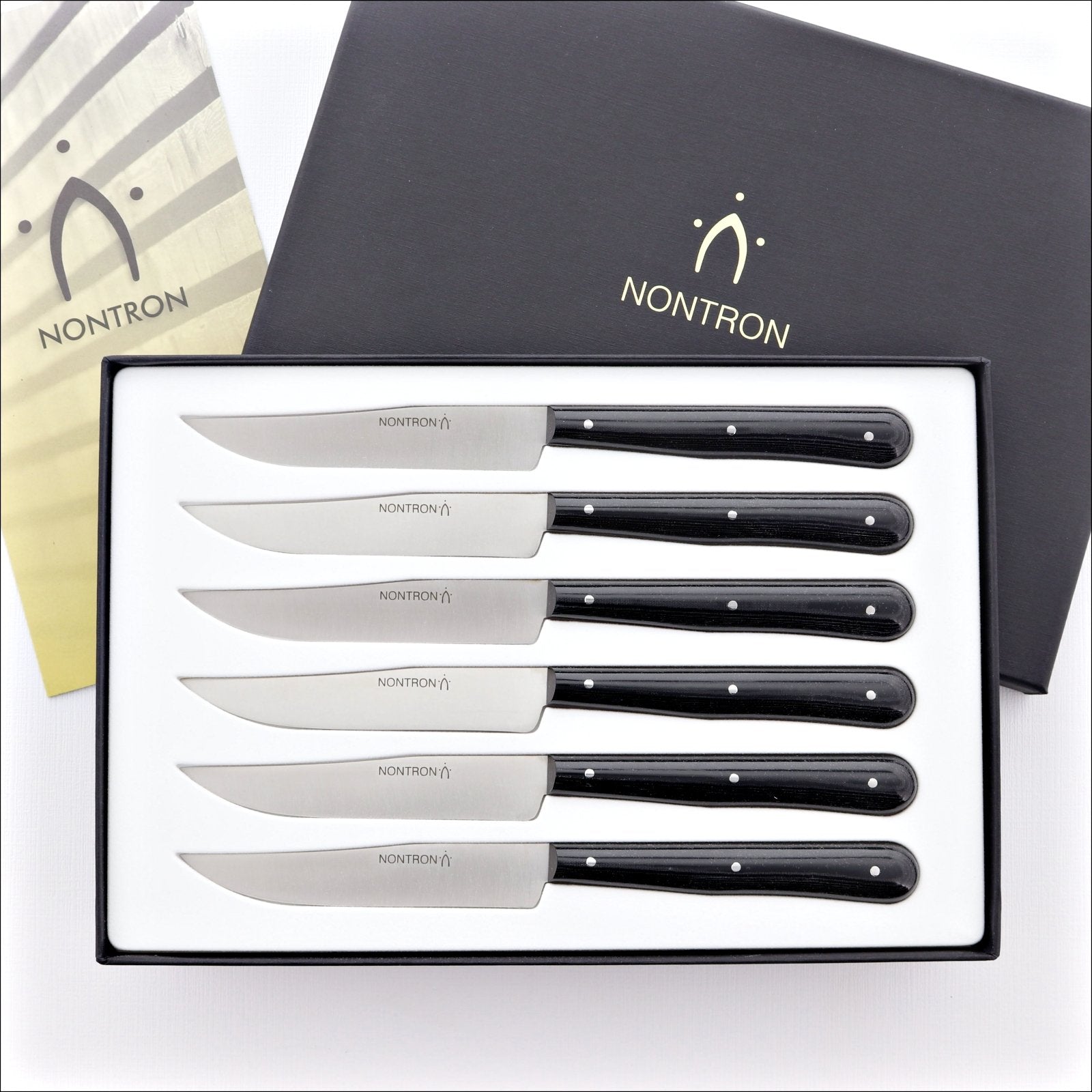 Nontron Steak Knives Acrylic Black