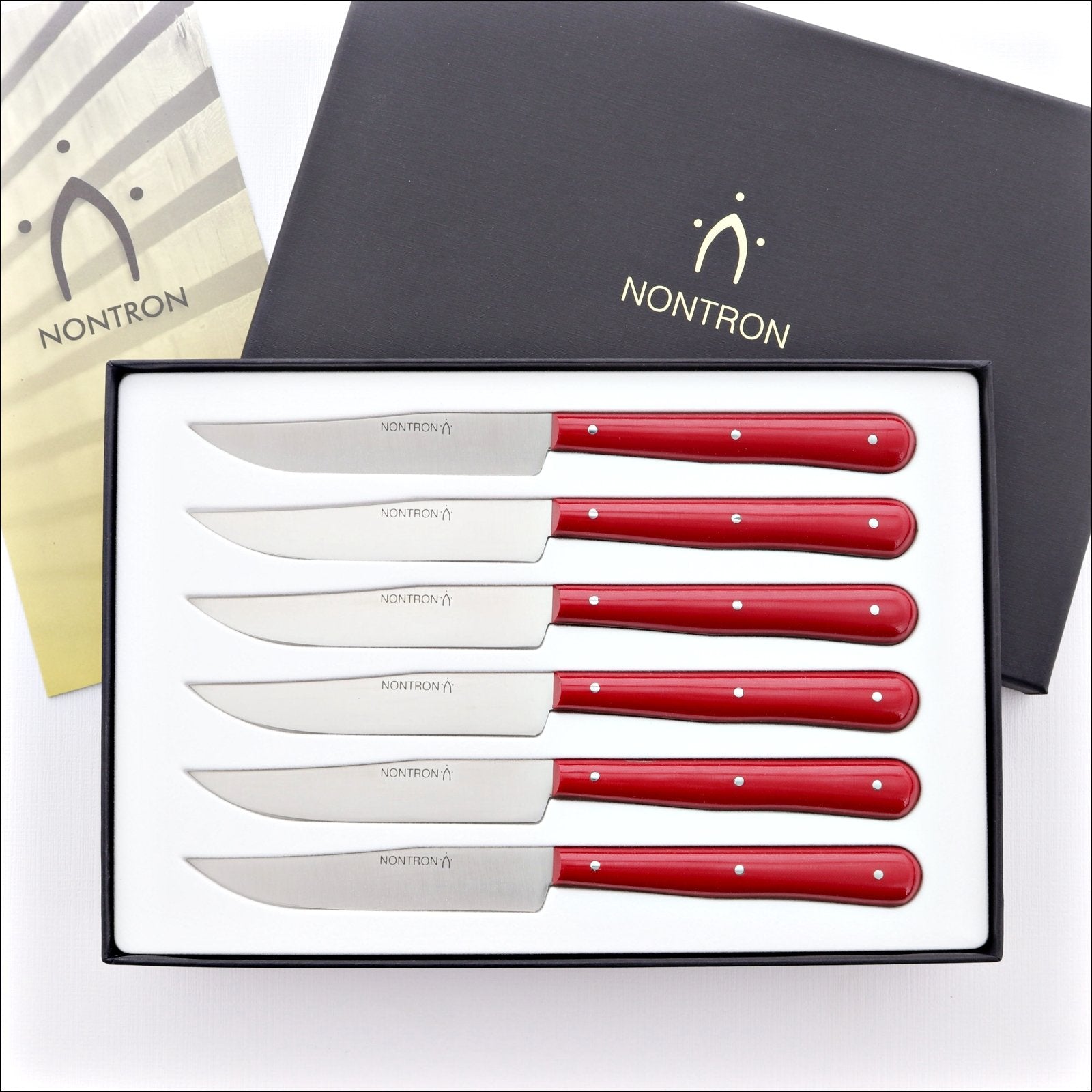 Nontron Steak Knives Acrylic Tomato