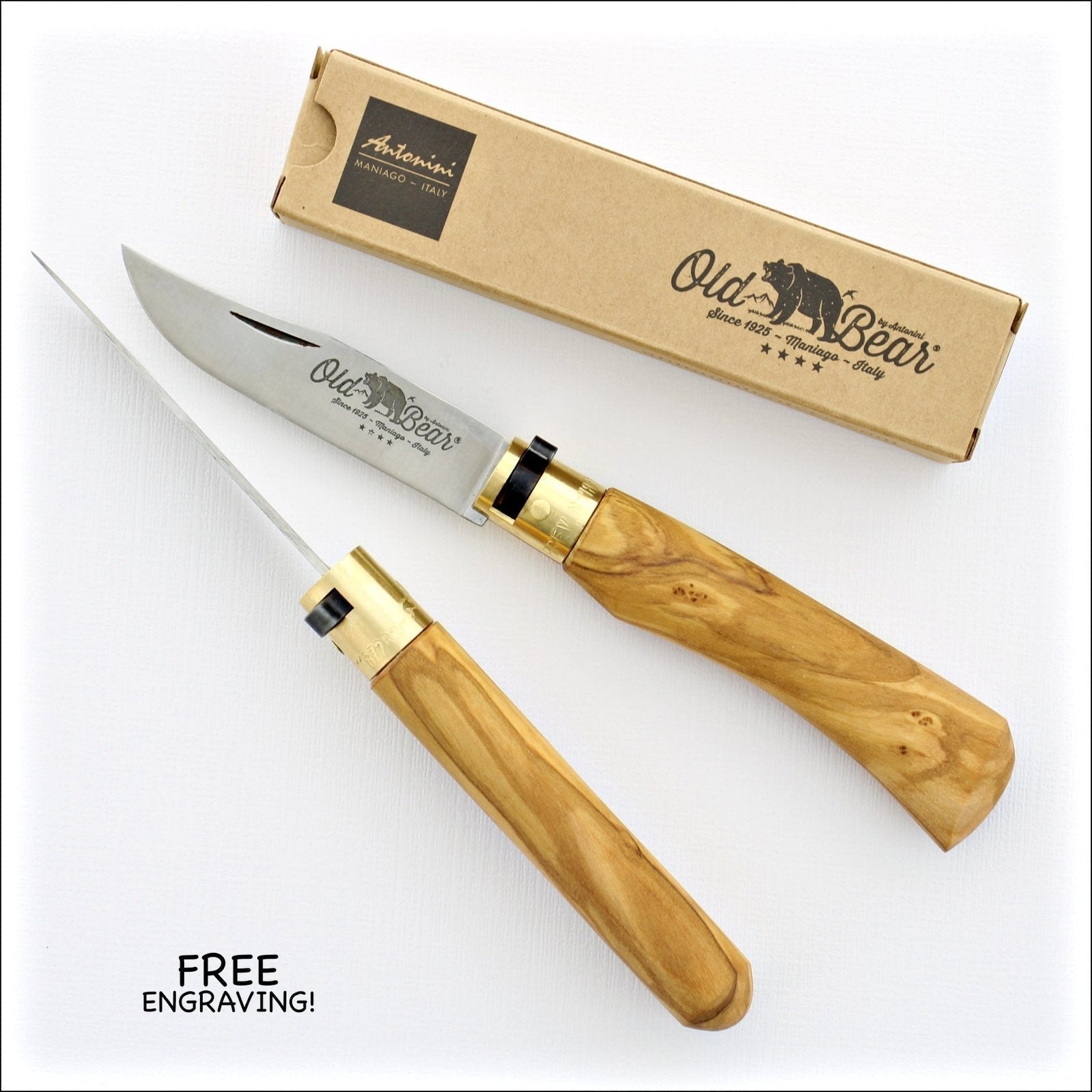 Old Bear® M Olive Wood Handle