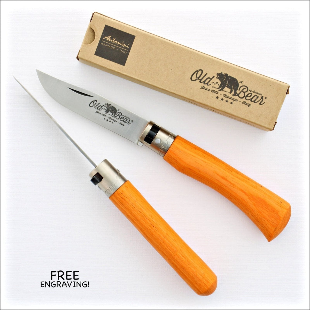 Old Bear® M Orange Handle Pocket Knife