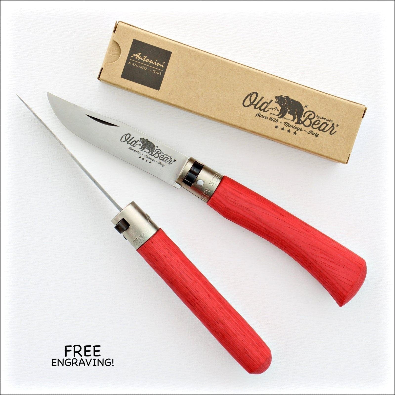 Old Bear® M Red Handle Pocket Knife