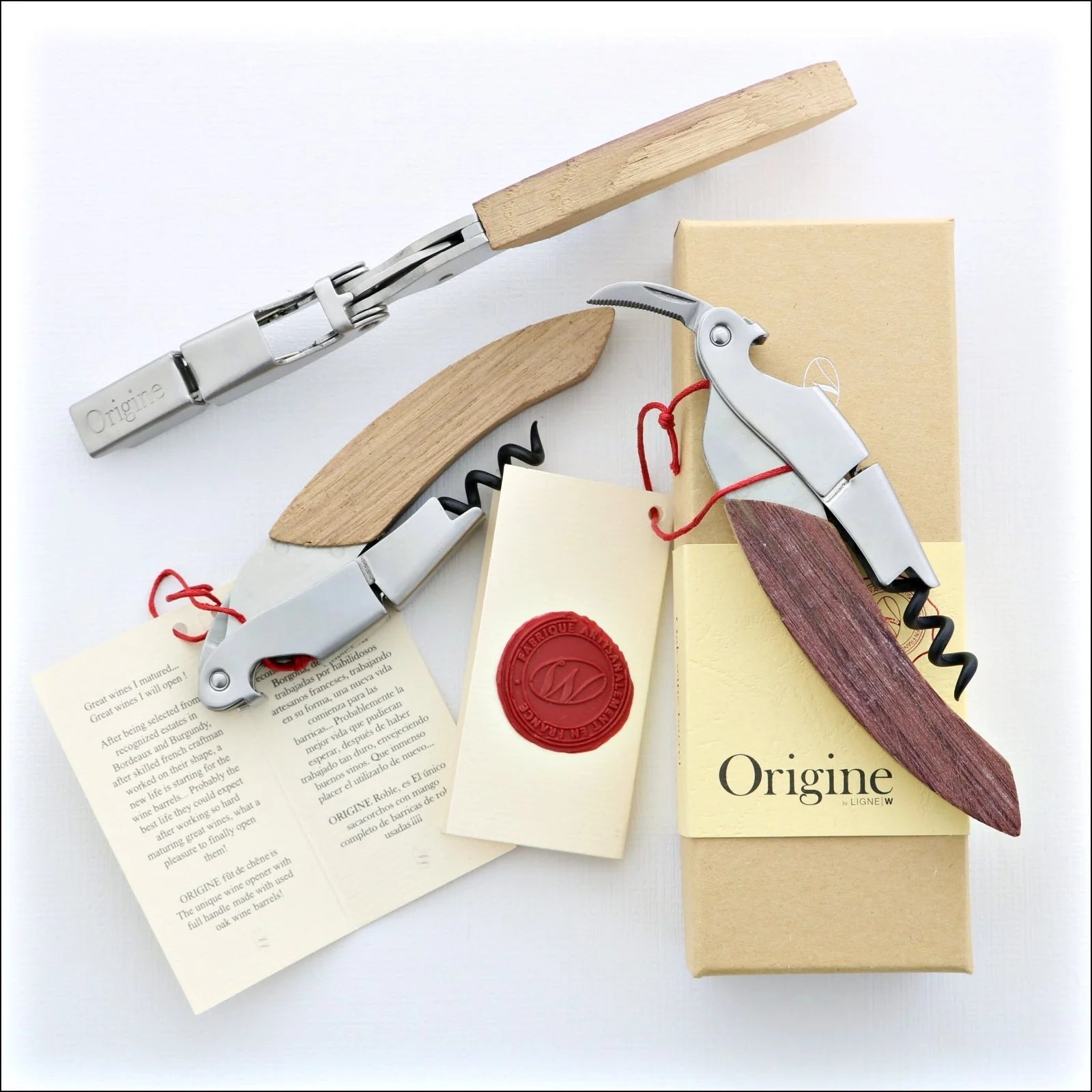 Origine Two-step Waiter's Corkscrew - Barrel Wood Handle