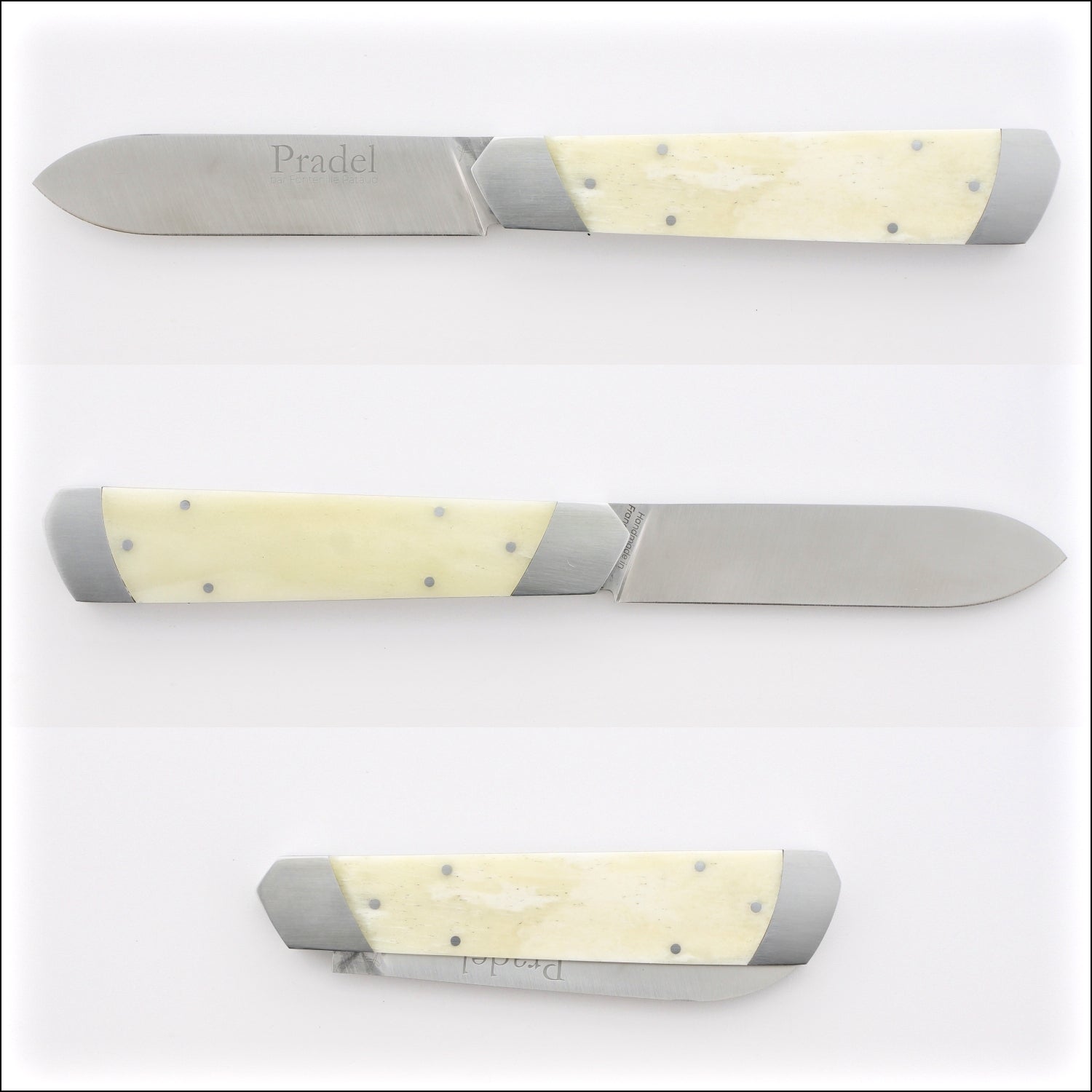 Pradel Folding Knife Cattle Bone Handle & Lock-Back by Fontenille Pataud