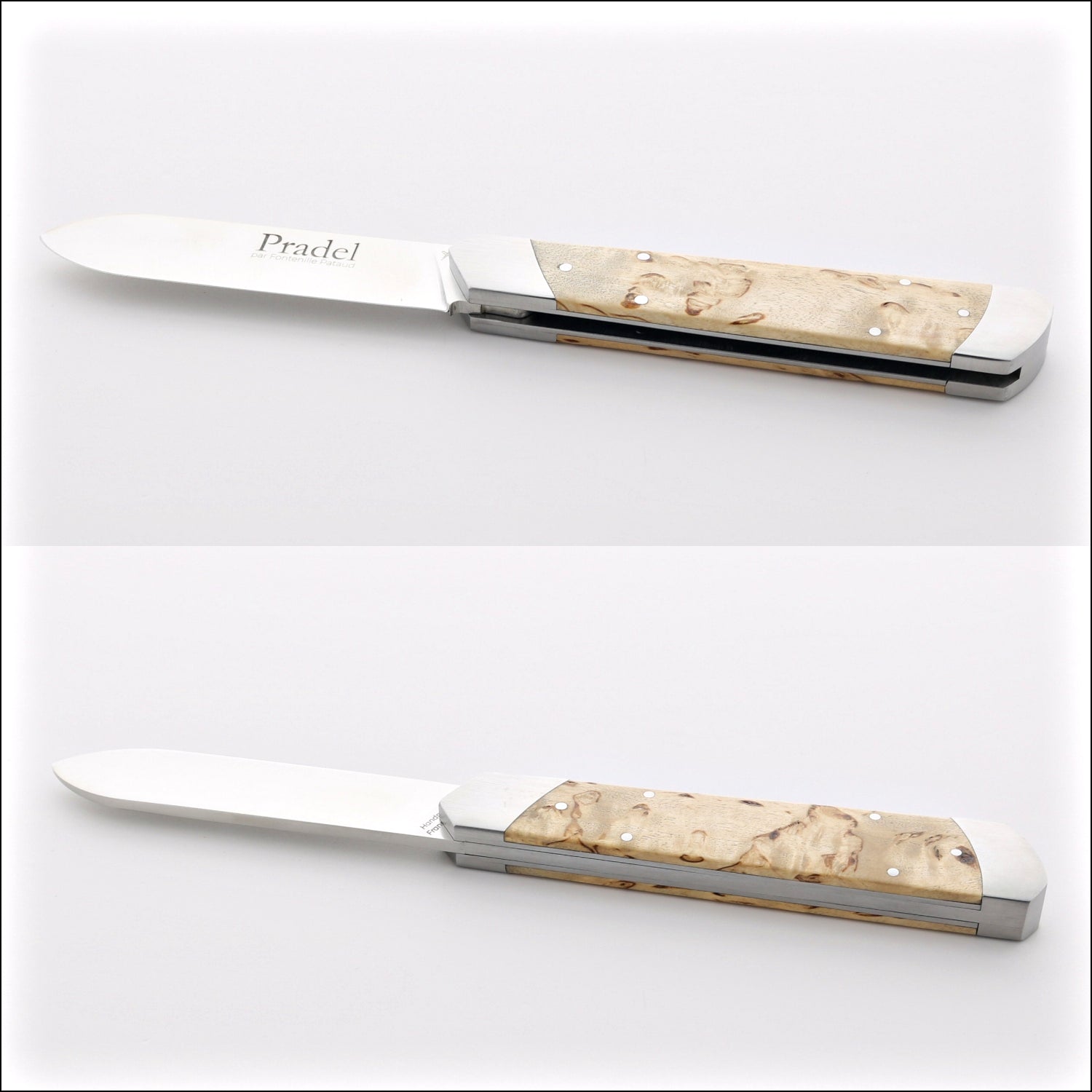 Pradel Folding Knife Karelian Birch Handle & Lock-Back by Fontenille Pataud