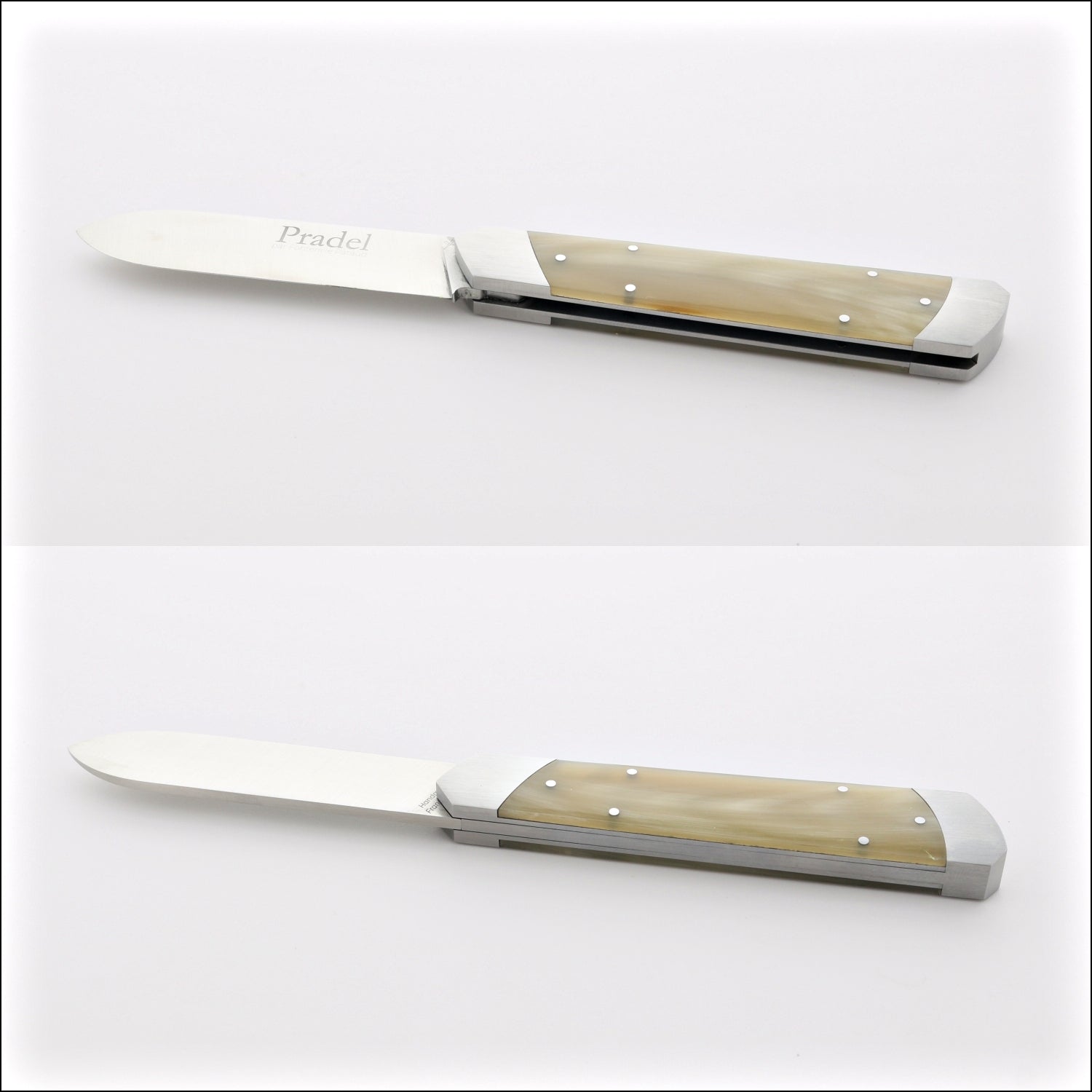 Pradel Folding Knife Light Horn Tip Handle & Lock-Back by Fontenille Pataud
