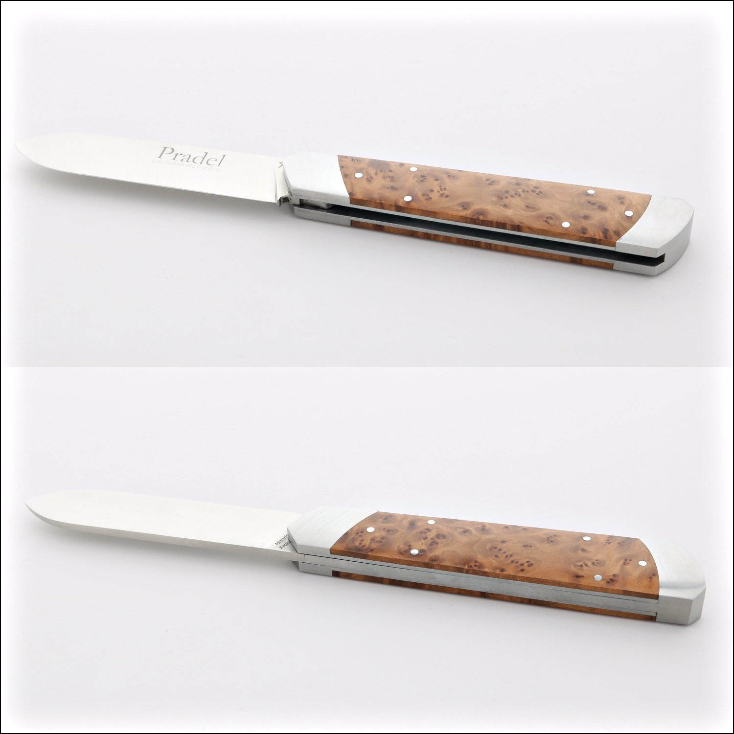 Pradel Folding Knife Thuya Burl Handle & Lock-Back by Fontenille Pataud