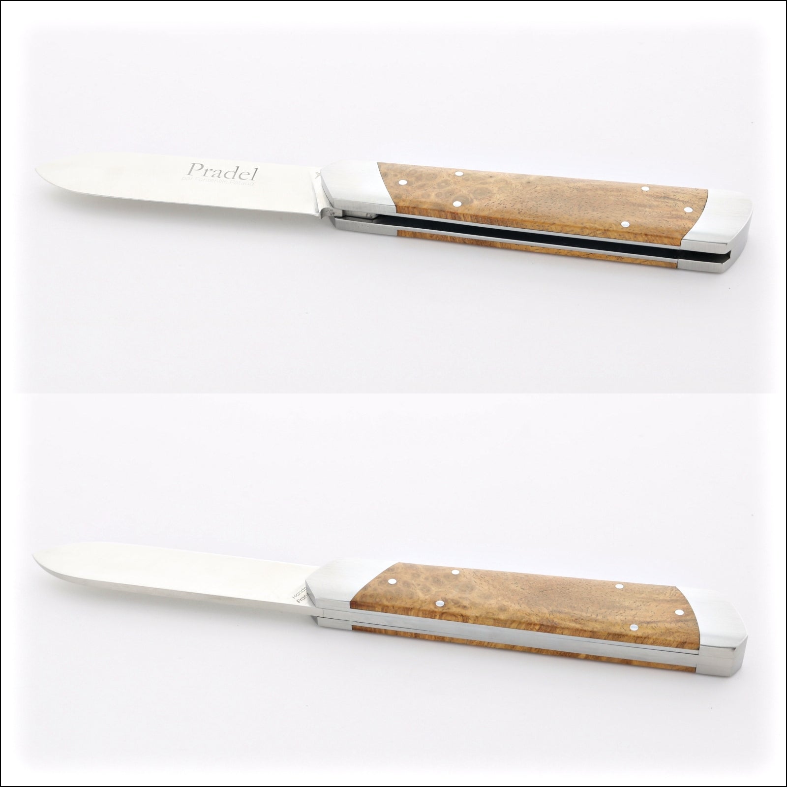 Pradel Knife Amboyna Burl Handle & Lock-Back by Fontenille Pataud