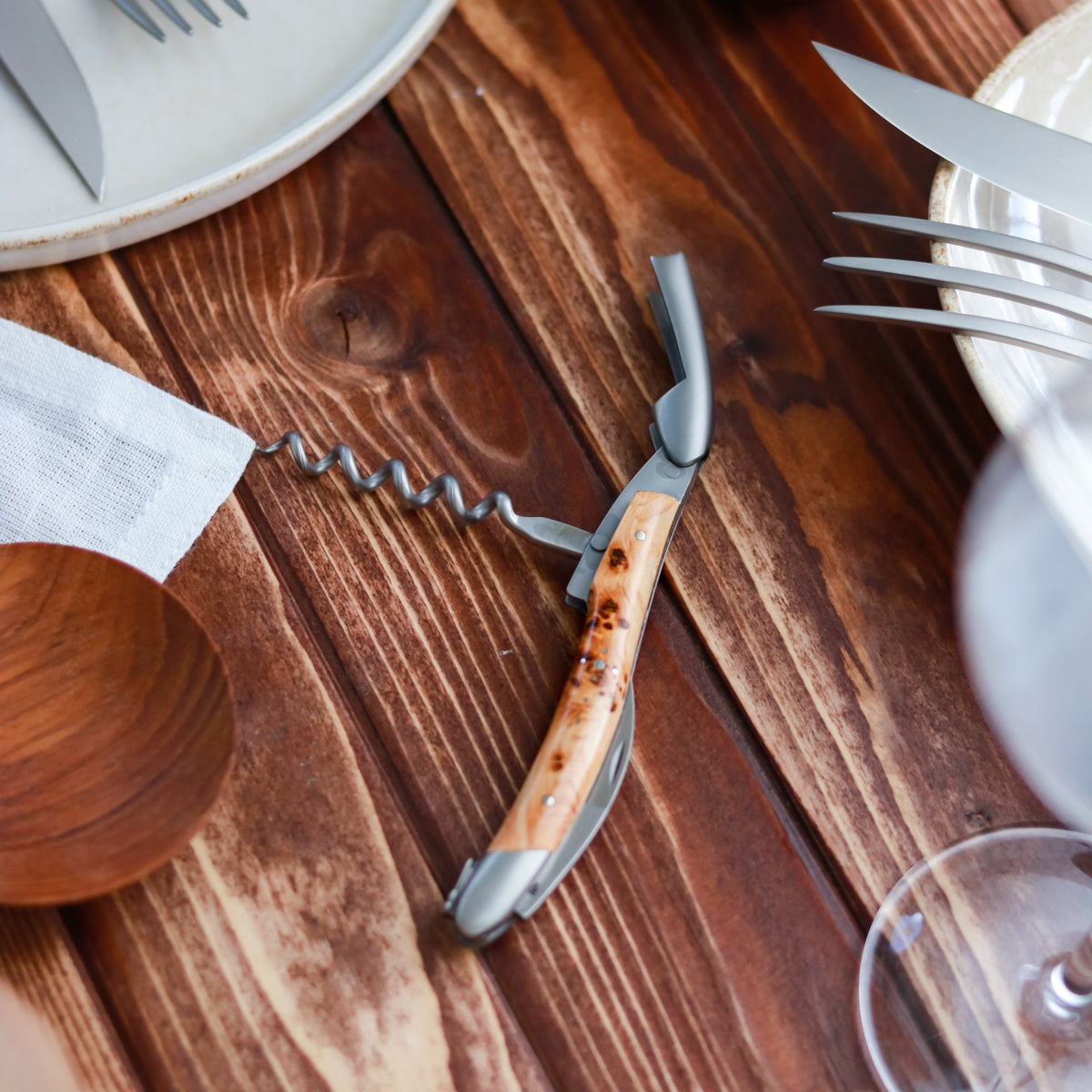 Forge de Laguiole Corkscrew Juniper Handle - Satin