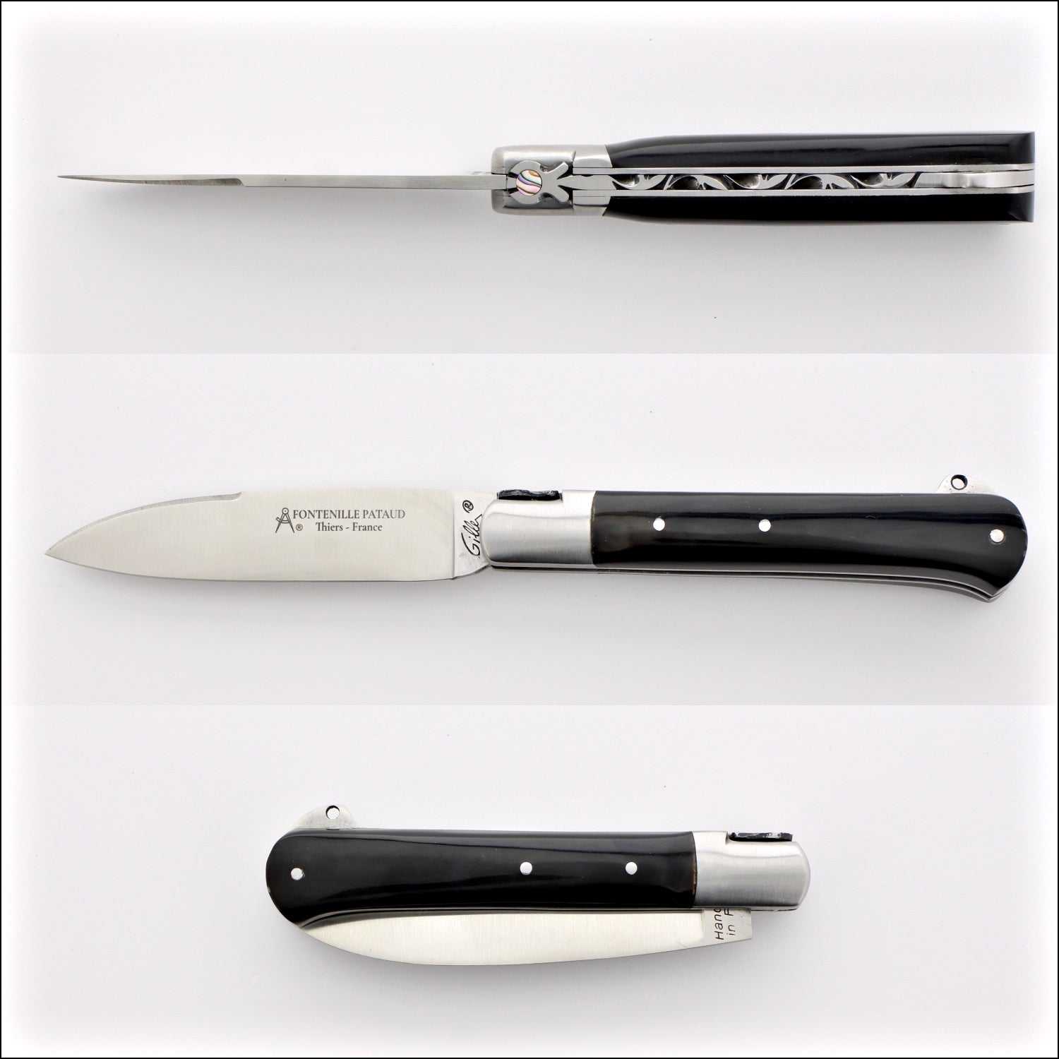 Yssingeaux 11 cm Classic Pocket Knife - Black Horn