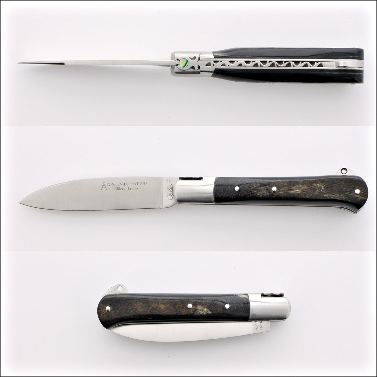Yssingeaux Classic Pocket Knife - Dark Ram Horn