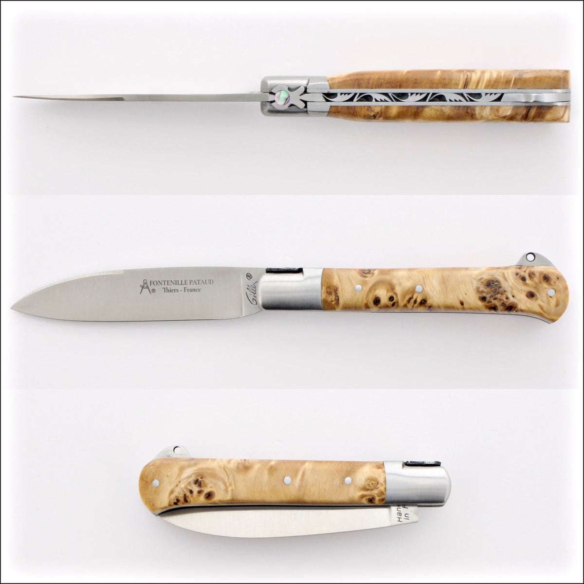 Yssingeaux 11 cm Classic Pocket Knife - Maple Burl